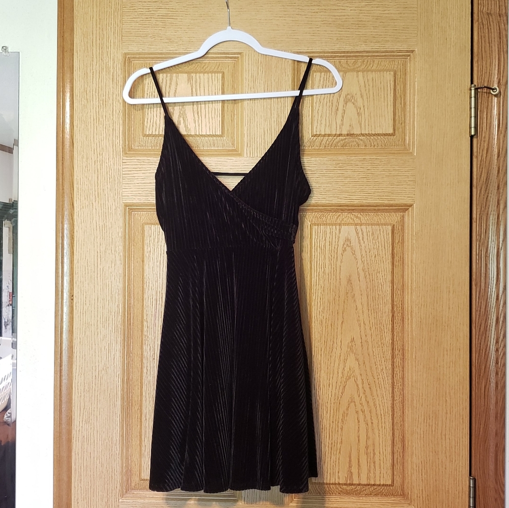 Black velvet dress